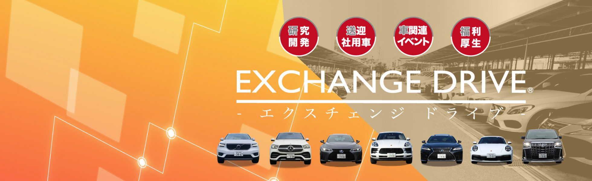 月額制高級車レンタカー、エクスチェンジドライブ