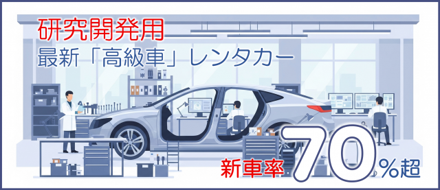 研究開発を目的とした「最新車両」レンタルについては、お気軽にお問合せください。お客様のご要望に応じてご提案をさせていただきます。